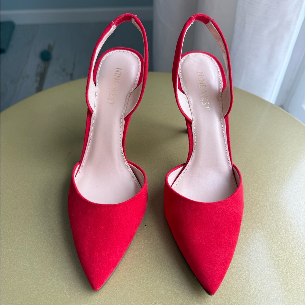 Nine West Red Pointed Toe Heels